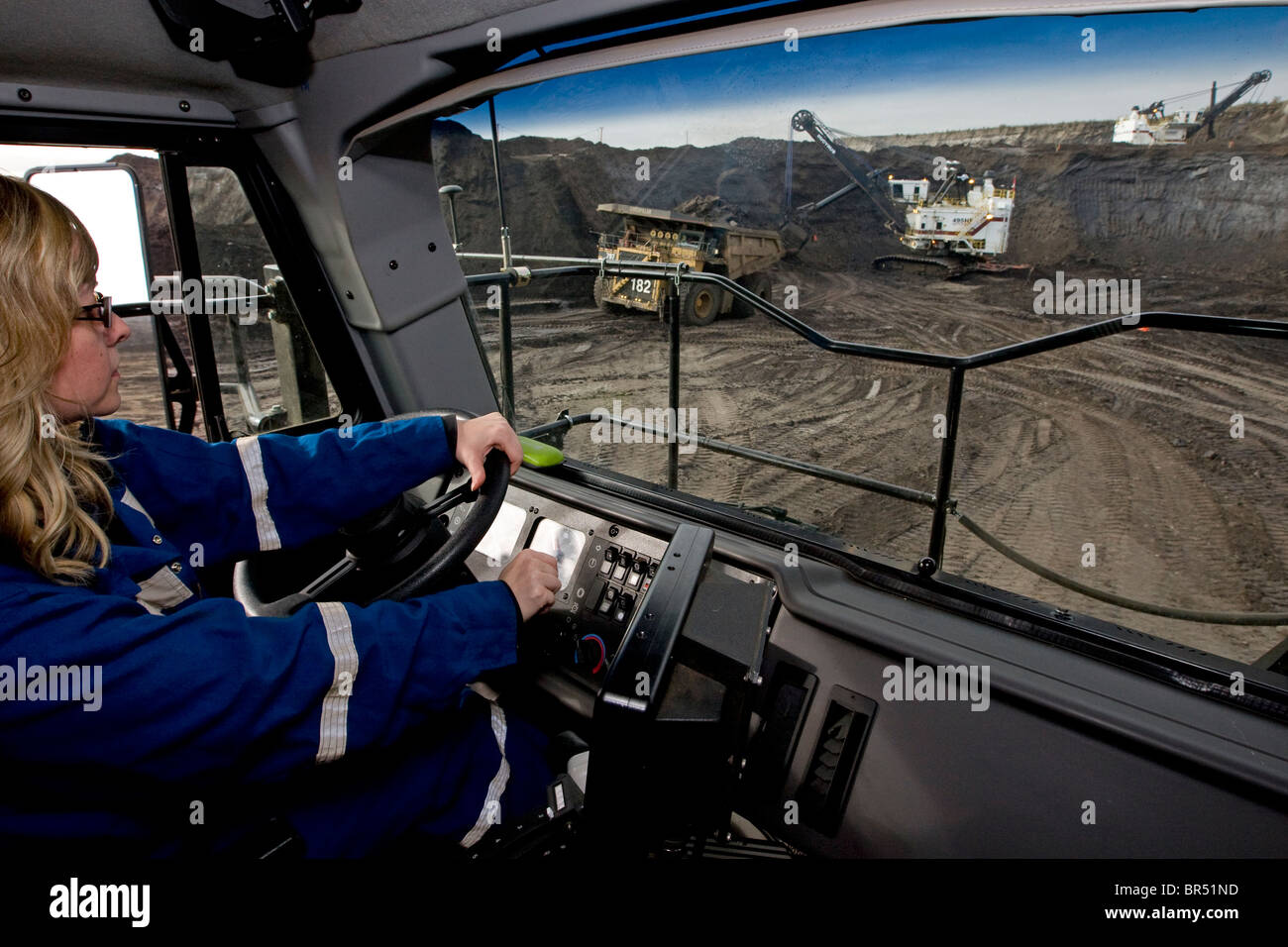 LKW Fahrer Fort McMurray Canada. Stockfoto