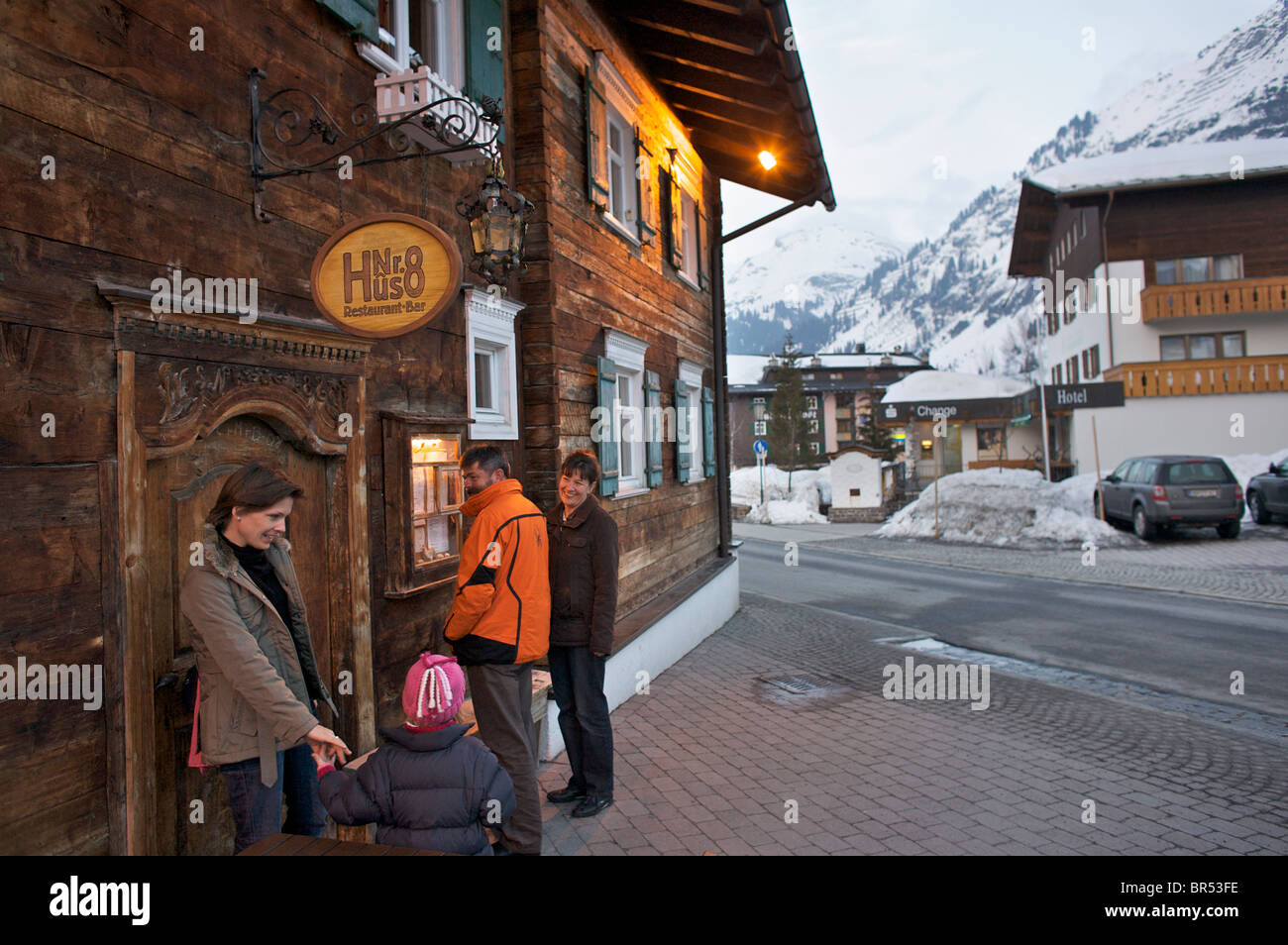 Lech-Österreich-Ski-Paradies. Stockfoto
