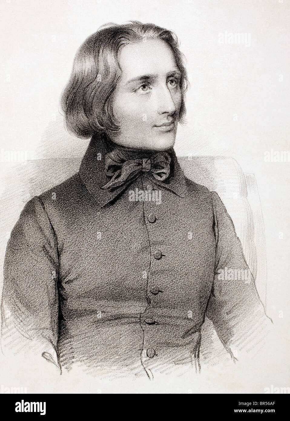 Franz Liszt 1811-1886. Ungarischer Pianist und Komponist. Stockfoto
