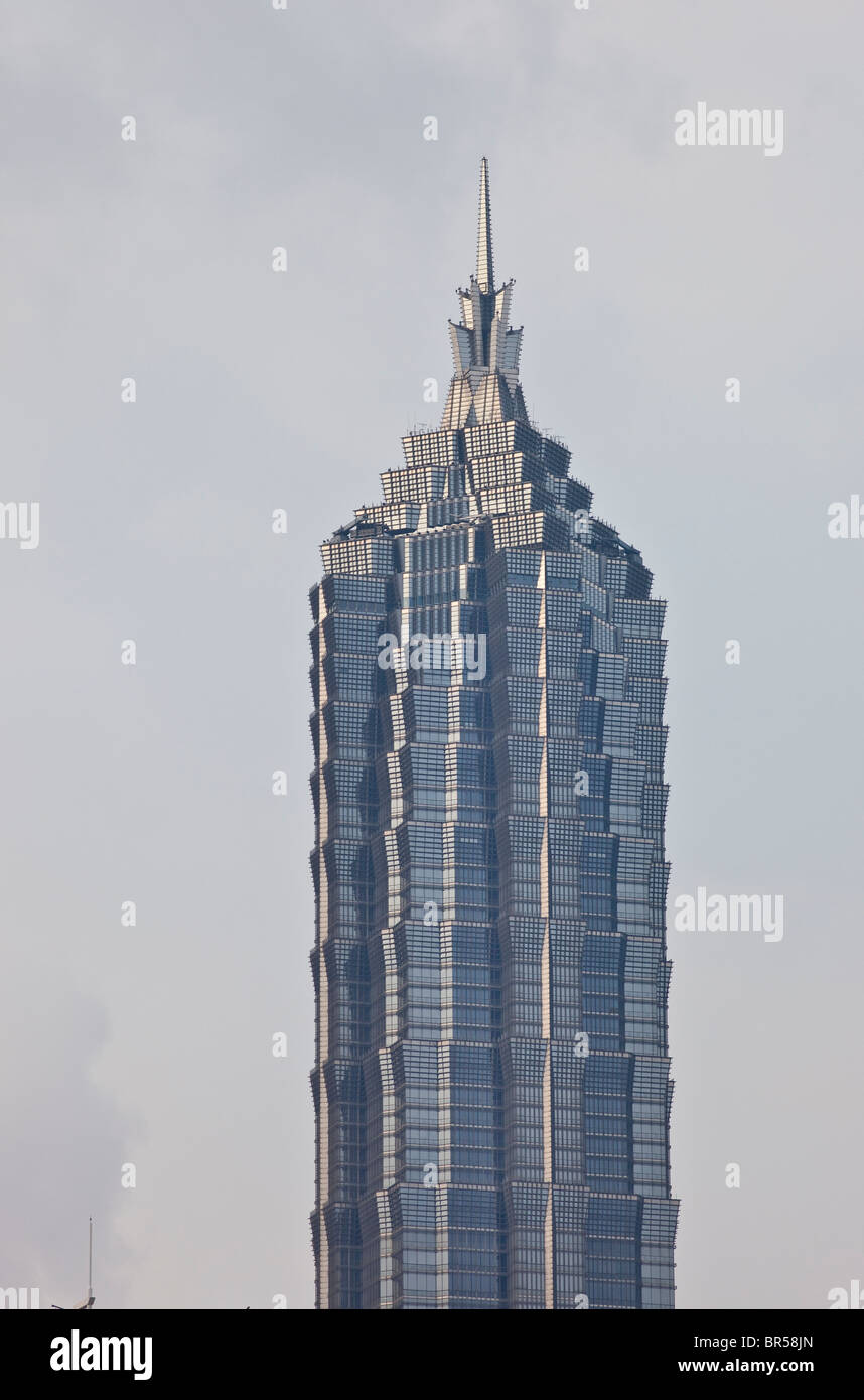 Oben auf dem Jin Mao Tower in Shanghai China. Stockfoto