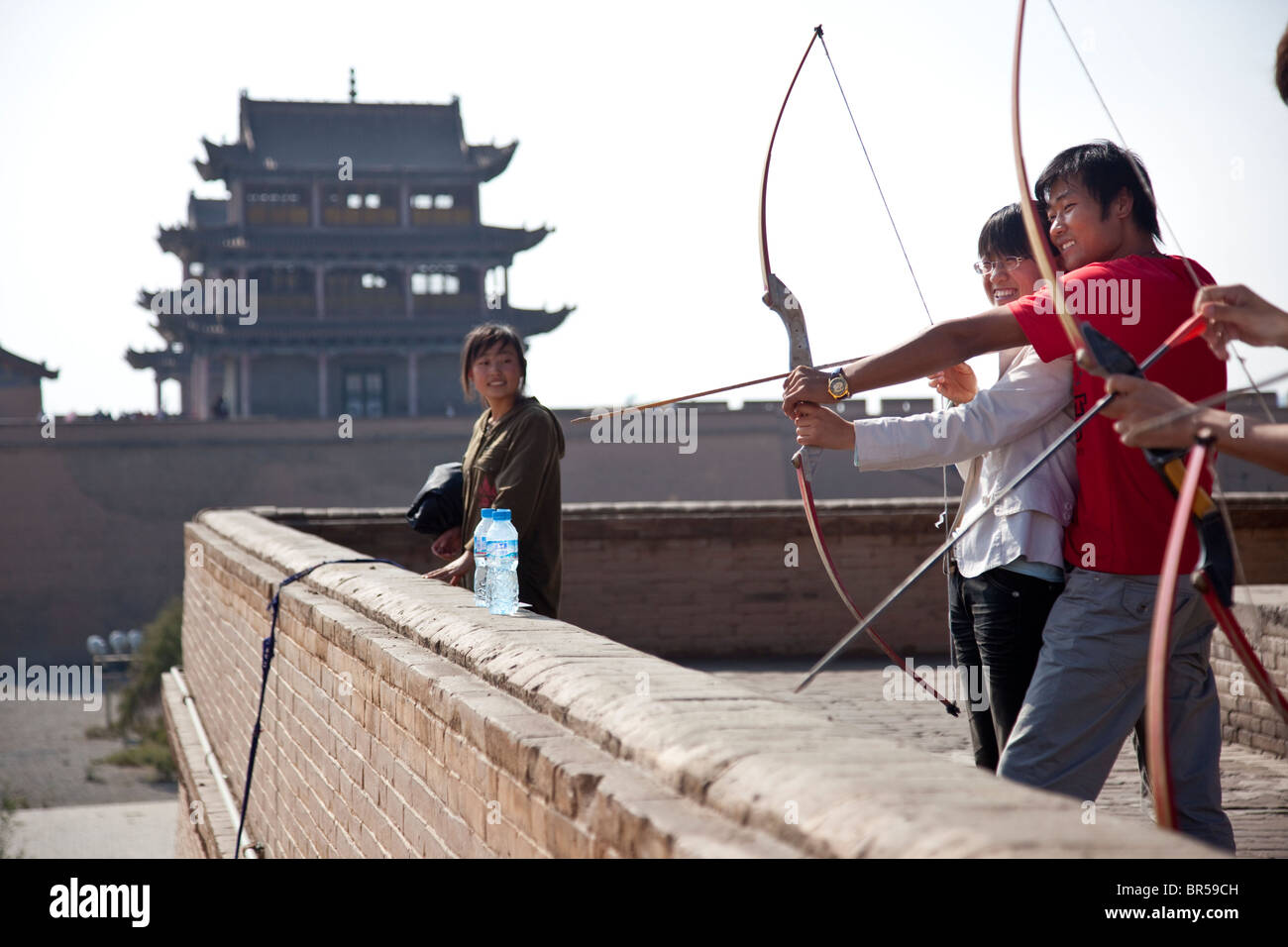 Festung Jiayuguan Pass Gansu China. Stockfoto