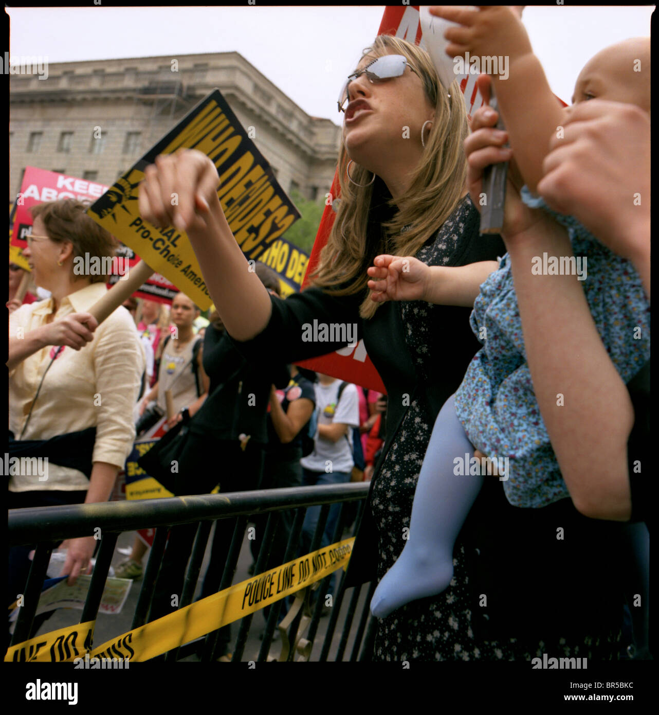 Pro-Wahl und Anti-Abtreibungs-Demonstranten Stockfoto