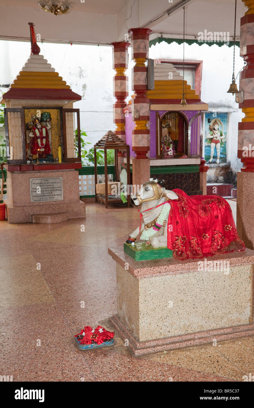 Stone Town, Sansibar, Tansania. Shree Shiv Shakti Mandir hinduistischer Tempel, gegründet 1958. Stockfoto