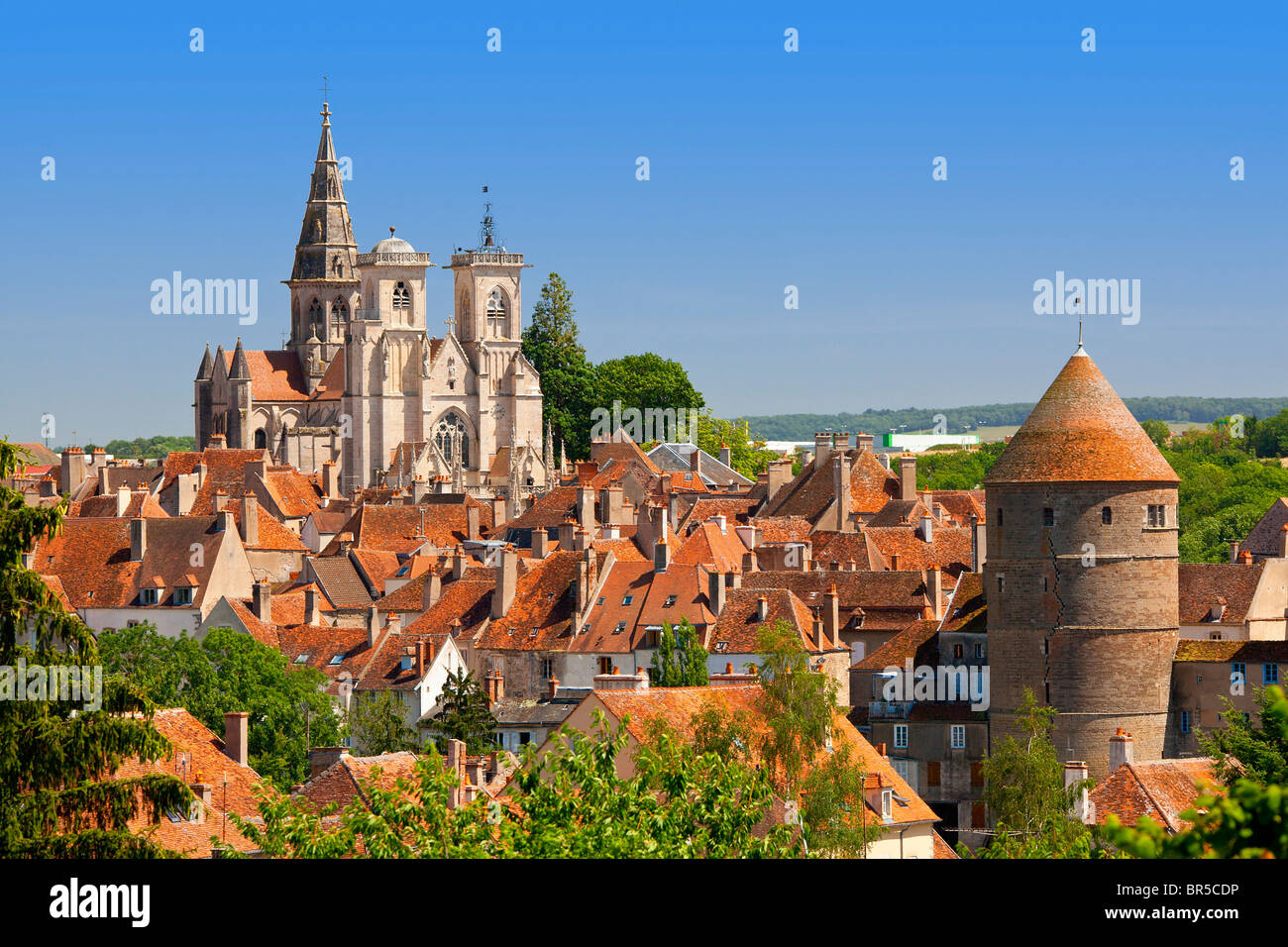 Europa, Frankreich, Cote d ' or (21), Ansicht von Semur En Auxois Stockfoto