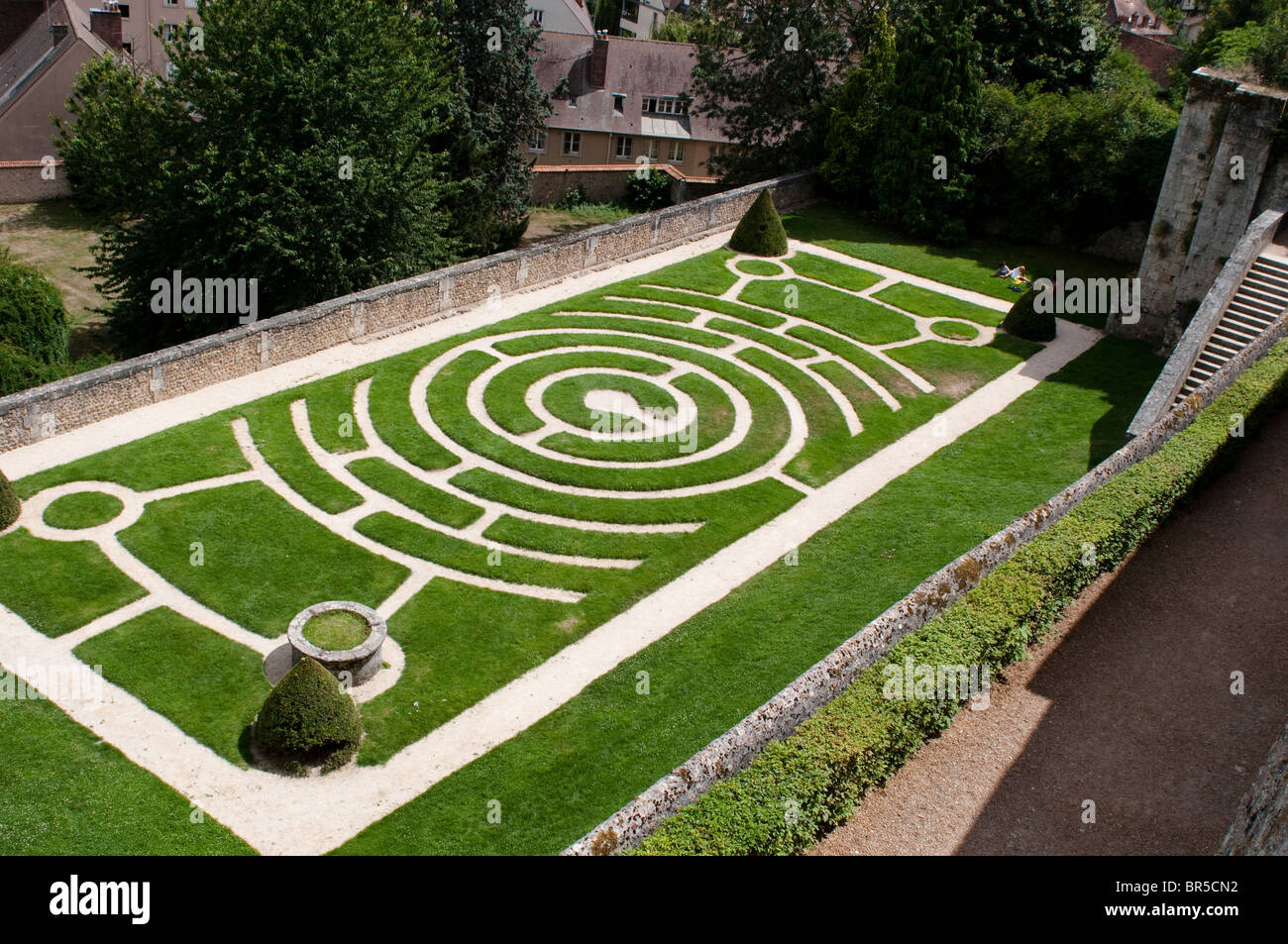 Kathedrale von Chartres, Labyrinth, Frankreich Stockfoto