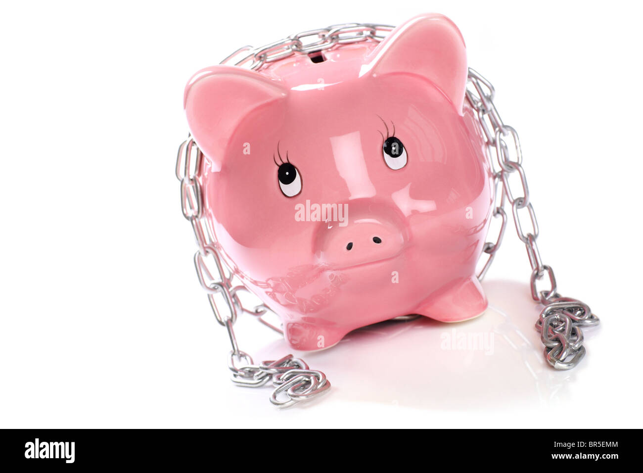 Konzept von Geldsorgen, Verpflichtungen, Krawatten. Stockfoto