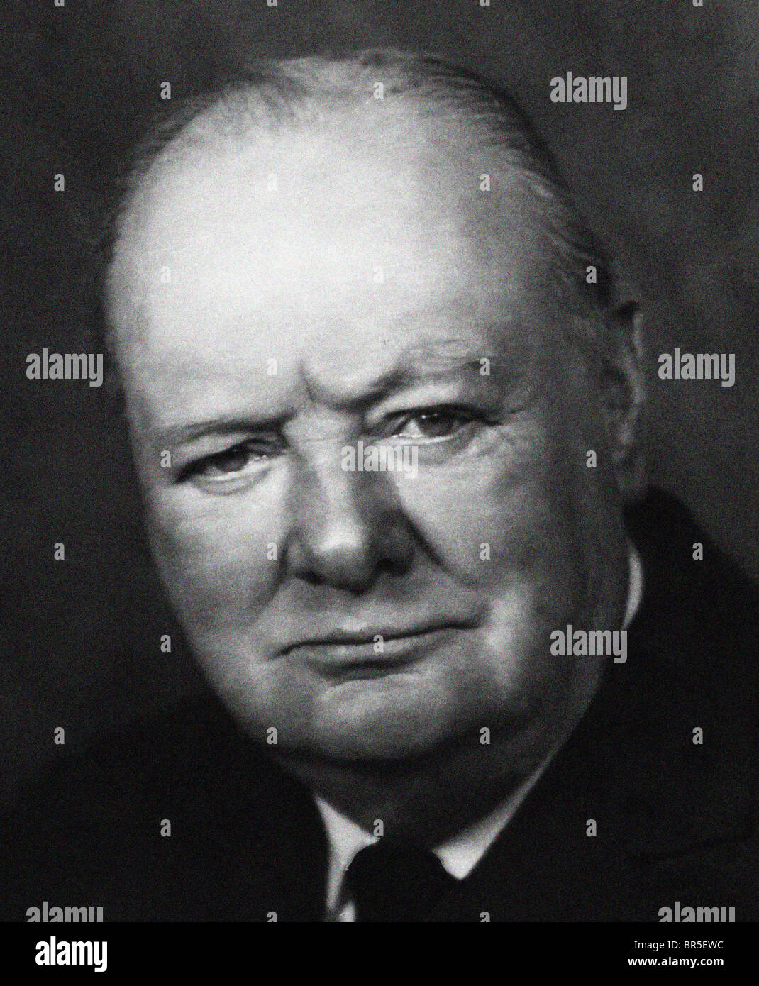 Winston Churchill war ein Politiker und Premierminister während des Krieges der Großbritannien zum Sieg im zweiten Weltkrieg führte. Stockfoto