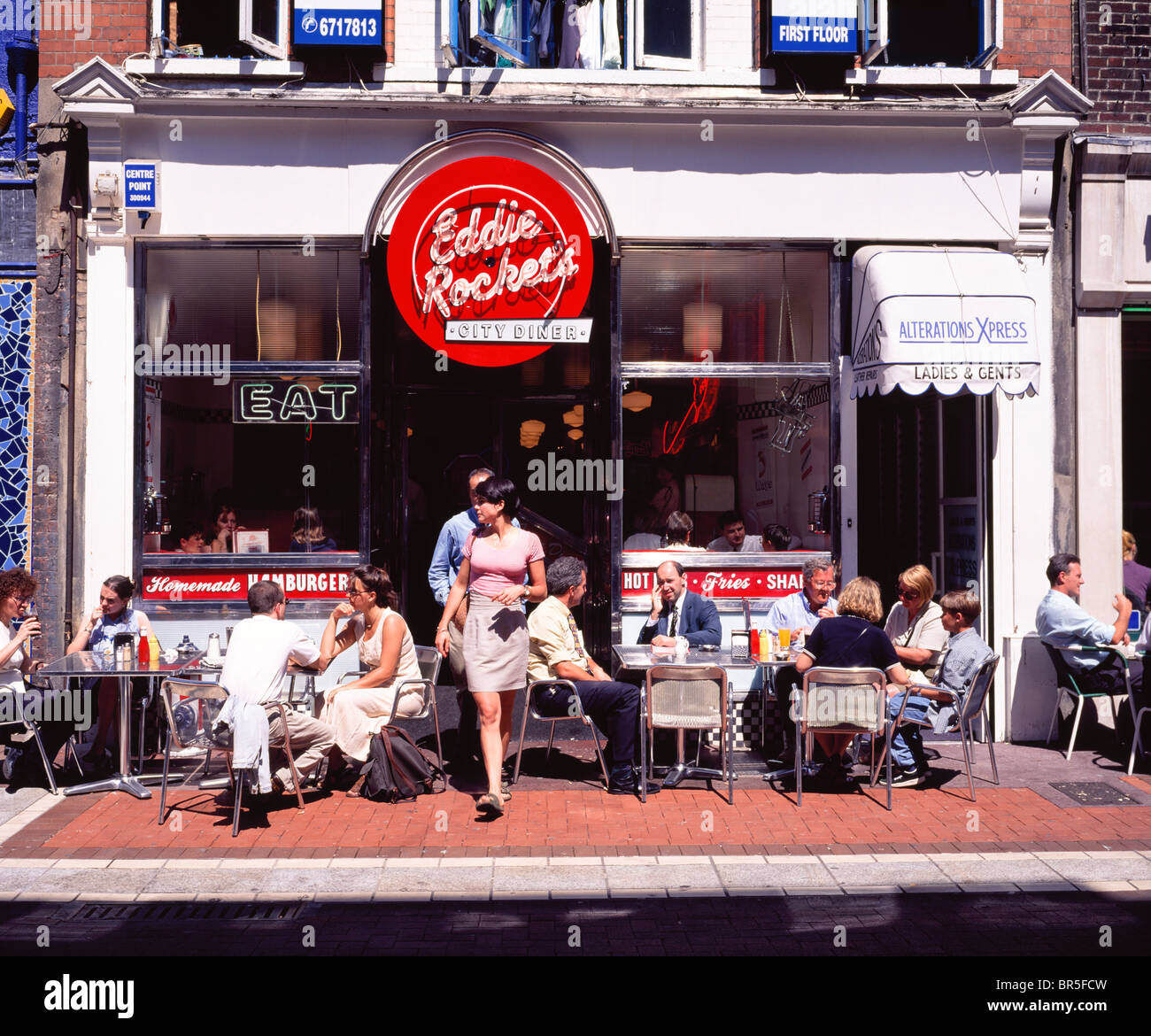 Dublin, Co. Dublin, Irland, Cafe Eddie Rockets Stockfoto