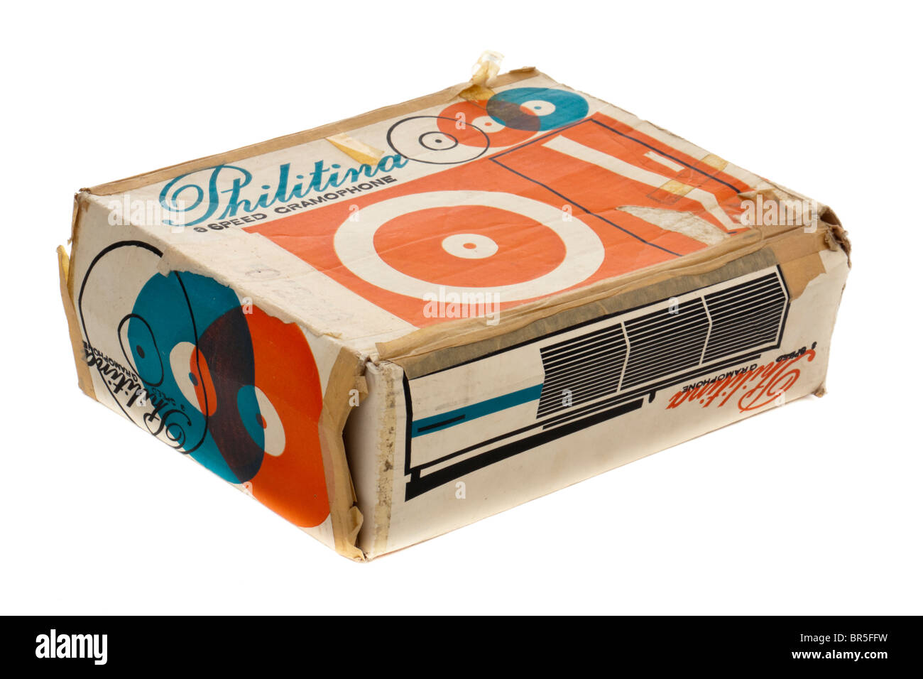 Jahrgang 1960 Philitina tragbare 3-stufig Plattenspieler Stockfoto