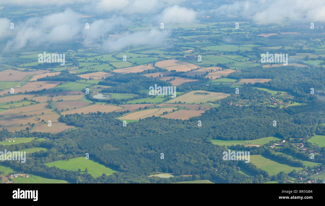 Sussex Landschaft aus der Luft, UK Stockfoto