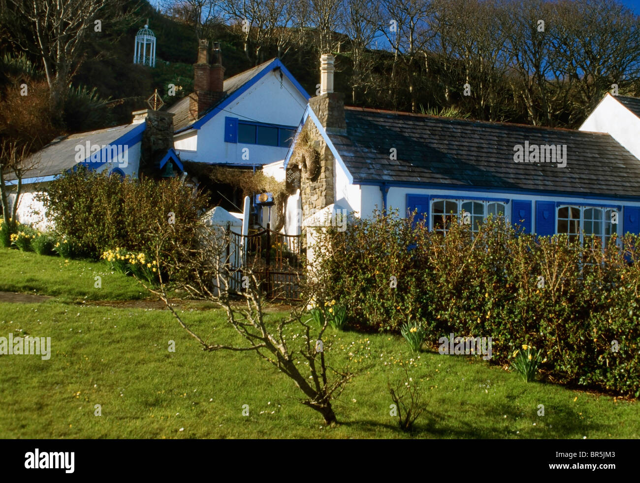 Hafen Bradden, Co. Antrim, Nordirland, St Gobbins Kirche Stockfoto