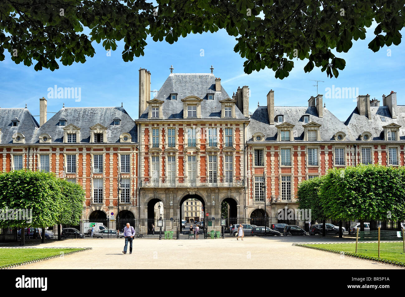 Place des Vosges, Paris, Frankreich. Stockfoto