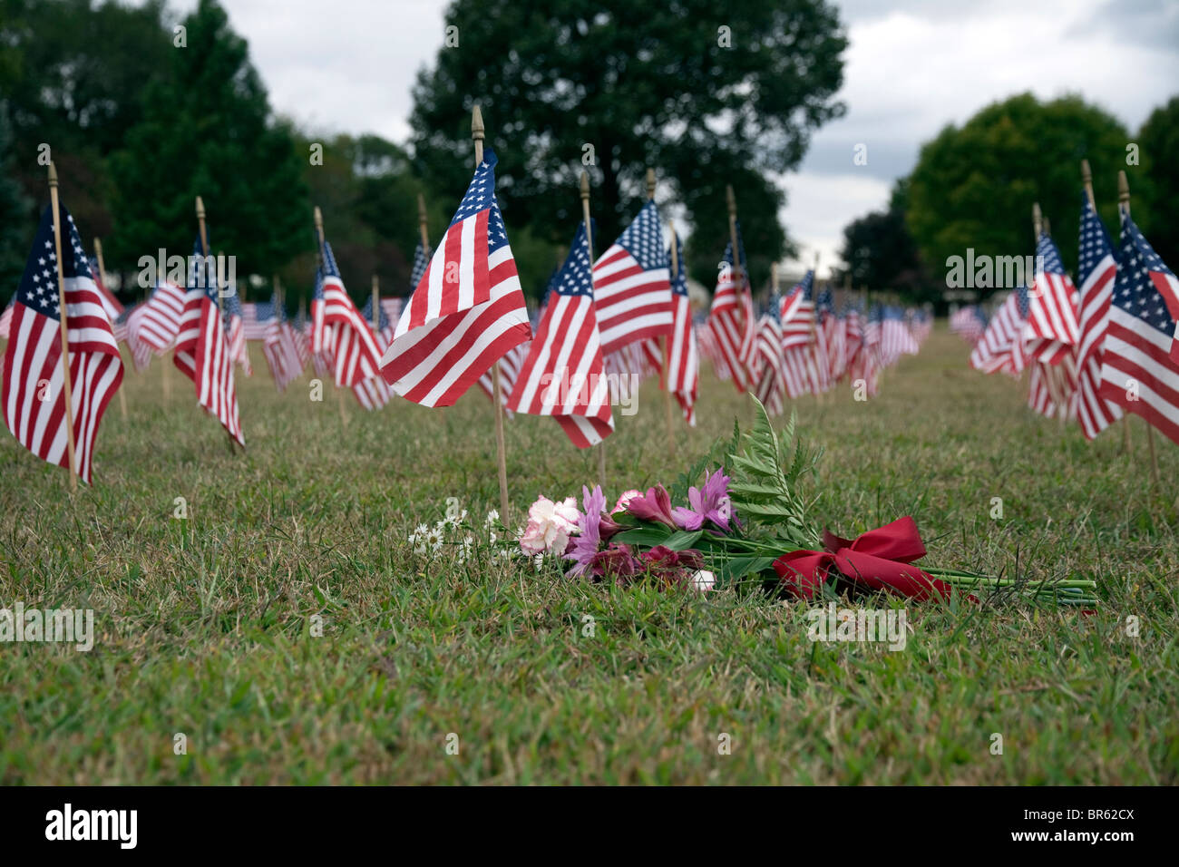 9-11 Flagge Gedenken Michigan USA Stockfoto