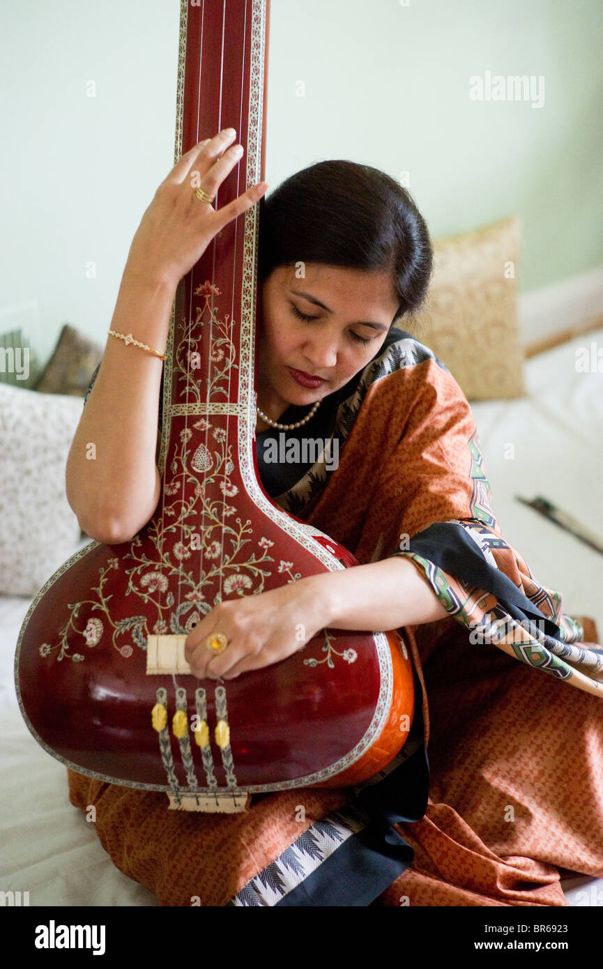 Tambura-Hindustani (nördlich Inder) klassische Musik Stockfoto