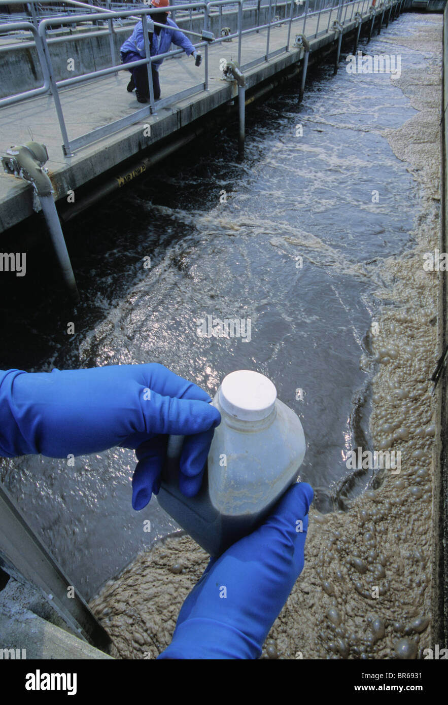 Kläranlage auf der Patuxent River MD Stockfoto