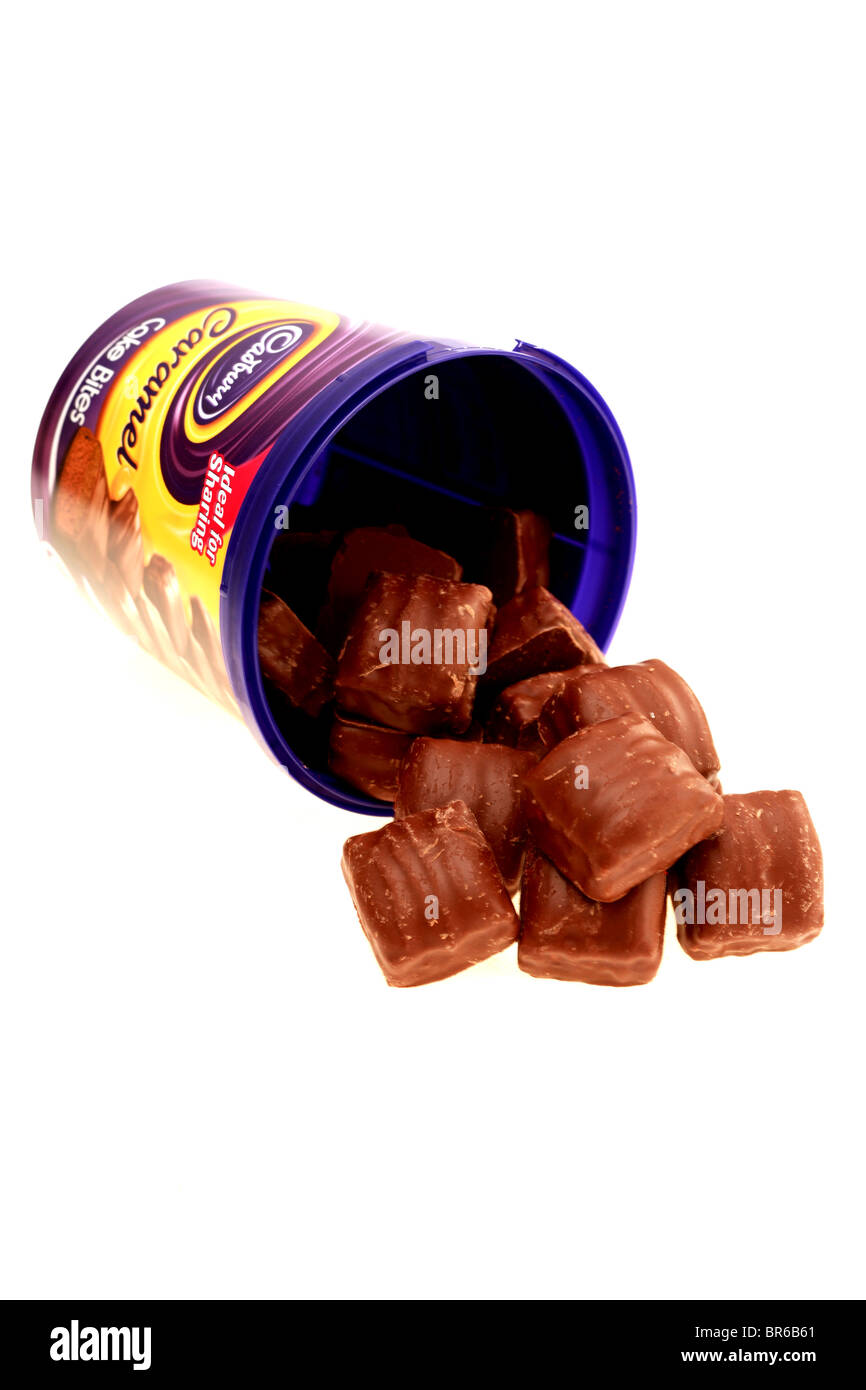 Cadbury Caramel Cake Bites Stockfoto