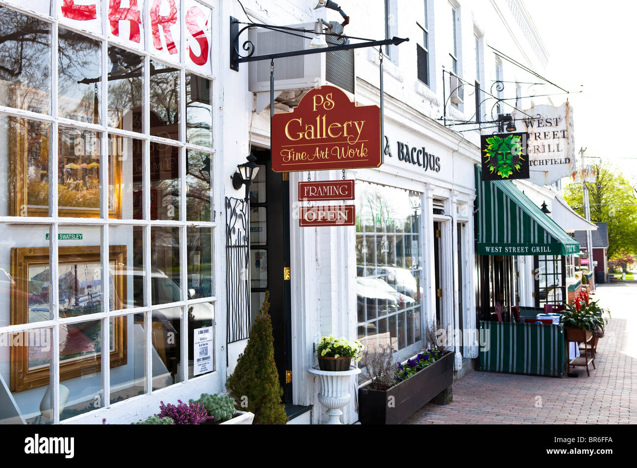 Litchfield Connecticut Main Street Stockfoto