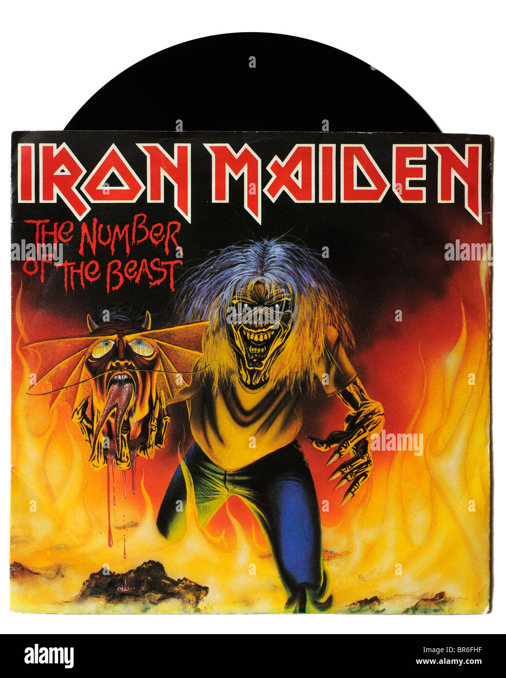 Iron Maiden The Number of die Tier-single Stockfoto