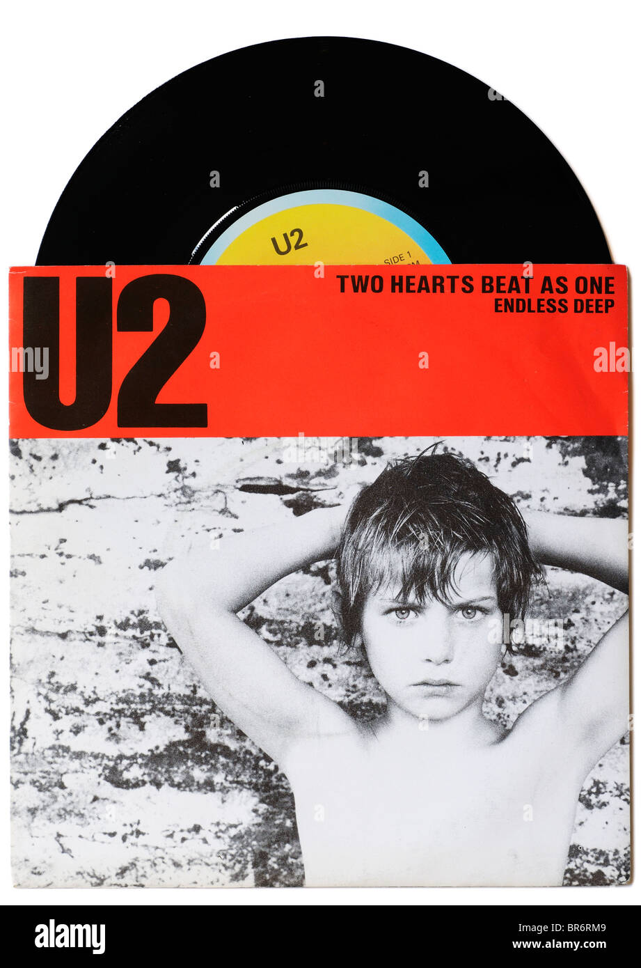 U2 zwei Herzen schlagen als ein einziger Stockfoto