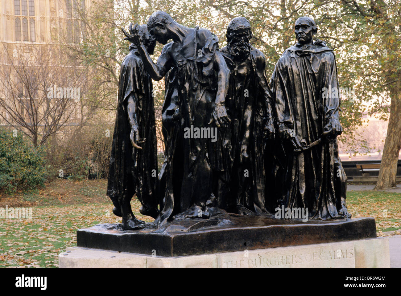 Bürger von Calais, Victoria Tower Gardens, Embankment, London, Auguste Rodin Skulptur Statue Statuen Westminster England UK Stockfoto