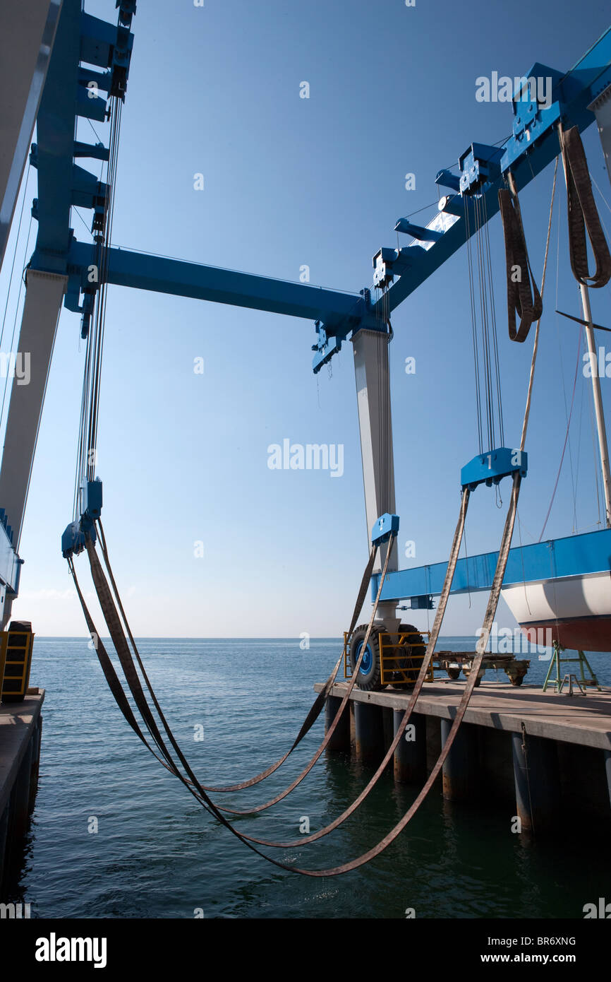 Angeln Boote Trawler in Werft Mittelmeer Formia Kampanien Italien Stockfoto