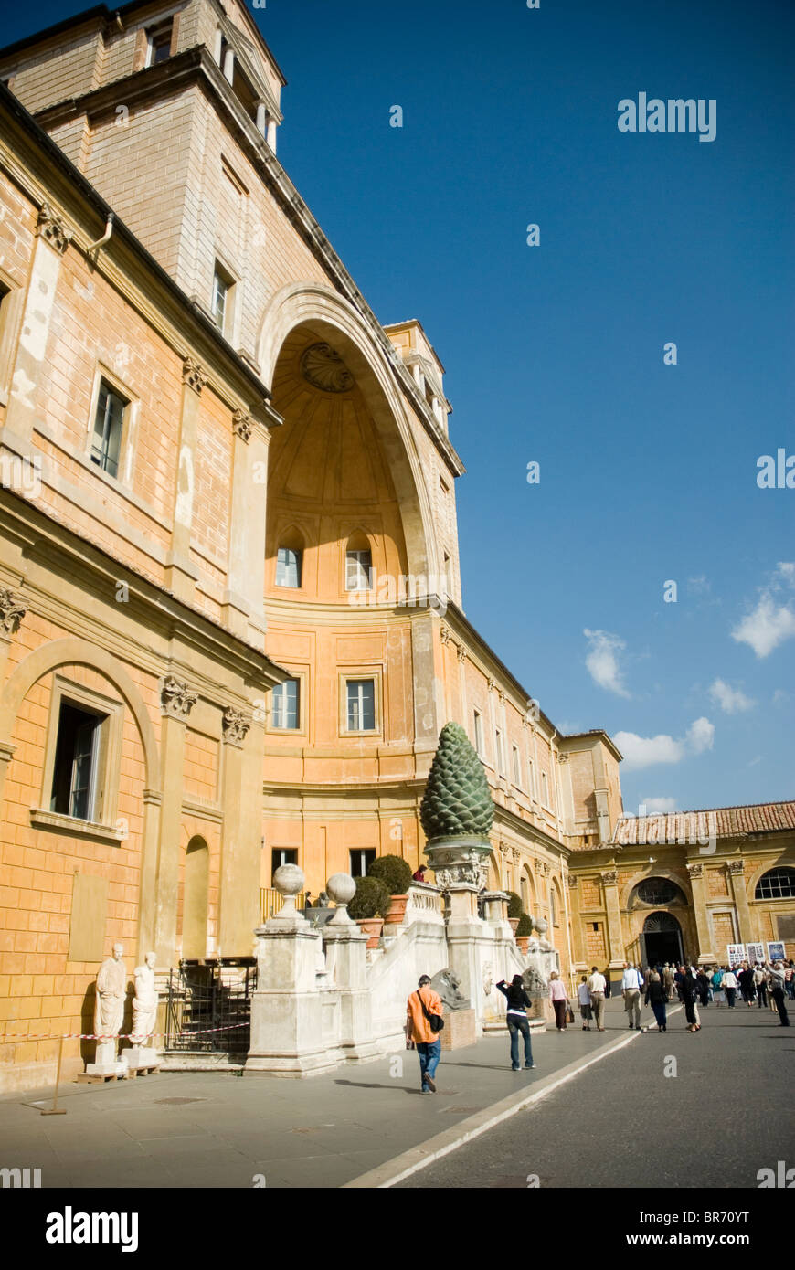 Innenhof im Vatikanischen Museum in Rom Italien. Stockfoto