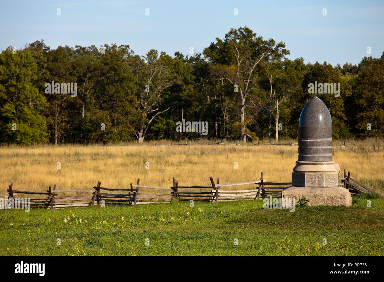Denkmal für die 7. New Jersey Freiwilligen, Bürgerkrieg Schlachtfeld, Gettysburg, PA Stockfoto