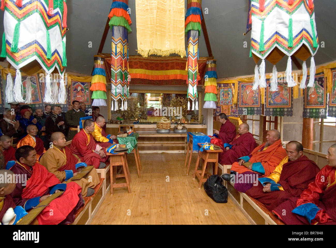 Buddhistische Gesänge Dayan Derkh Kloster Mongolei Stockfoto