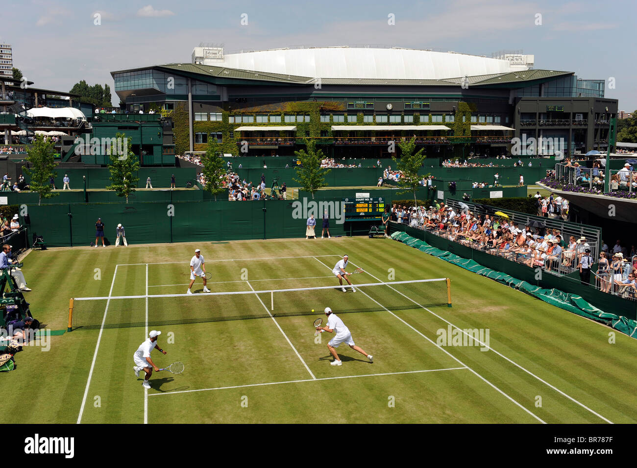 Nach Ansicht des Gerichts 12 in Wimbledon Tennis-Meisterschaften 2009 Stockfoto