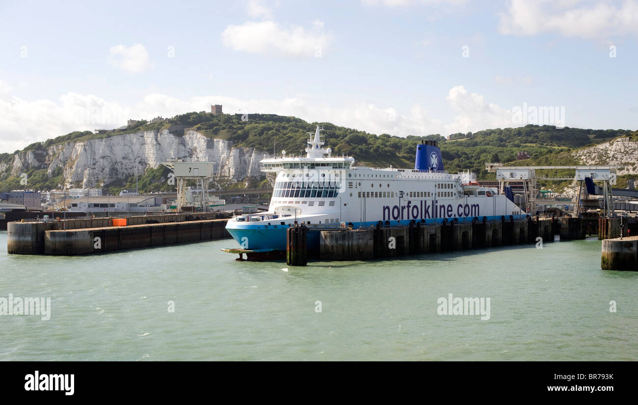 Dover Hafen Szene Autofähren Stockfoto