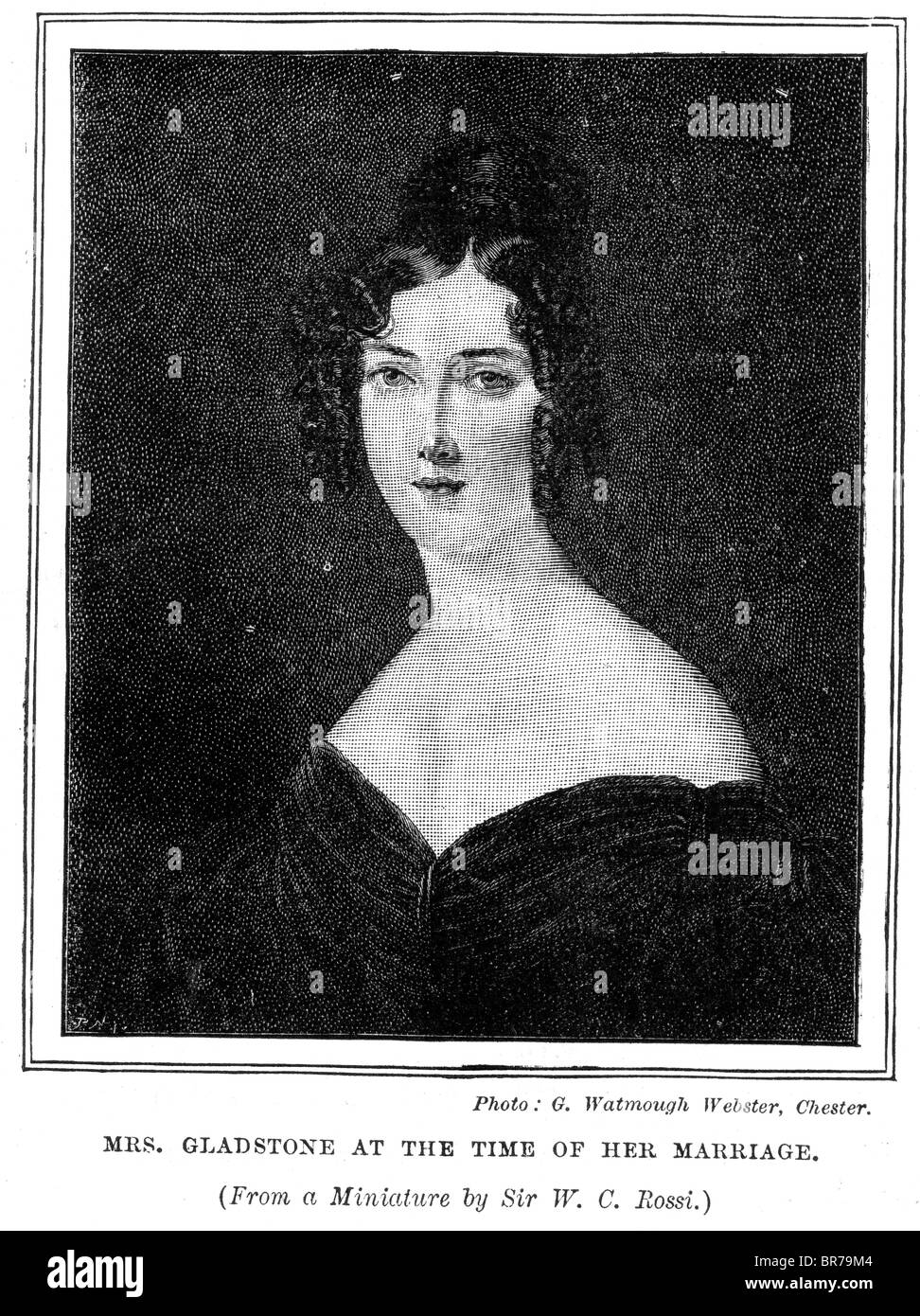 Porträt der Catherine Glynne Gladstone die Ehefrau des britischen Premierministers William Ewart Gladstone seit 59 Jahren Stockfoto