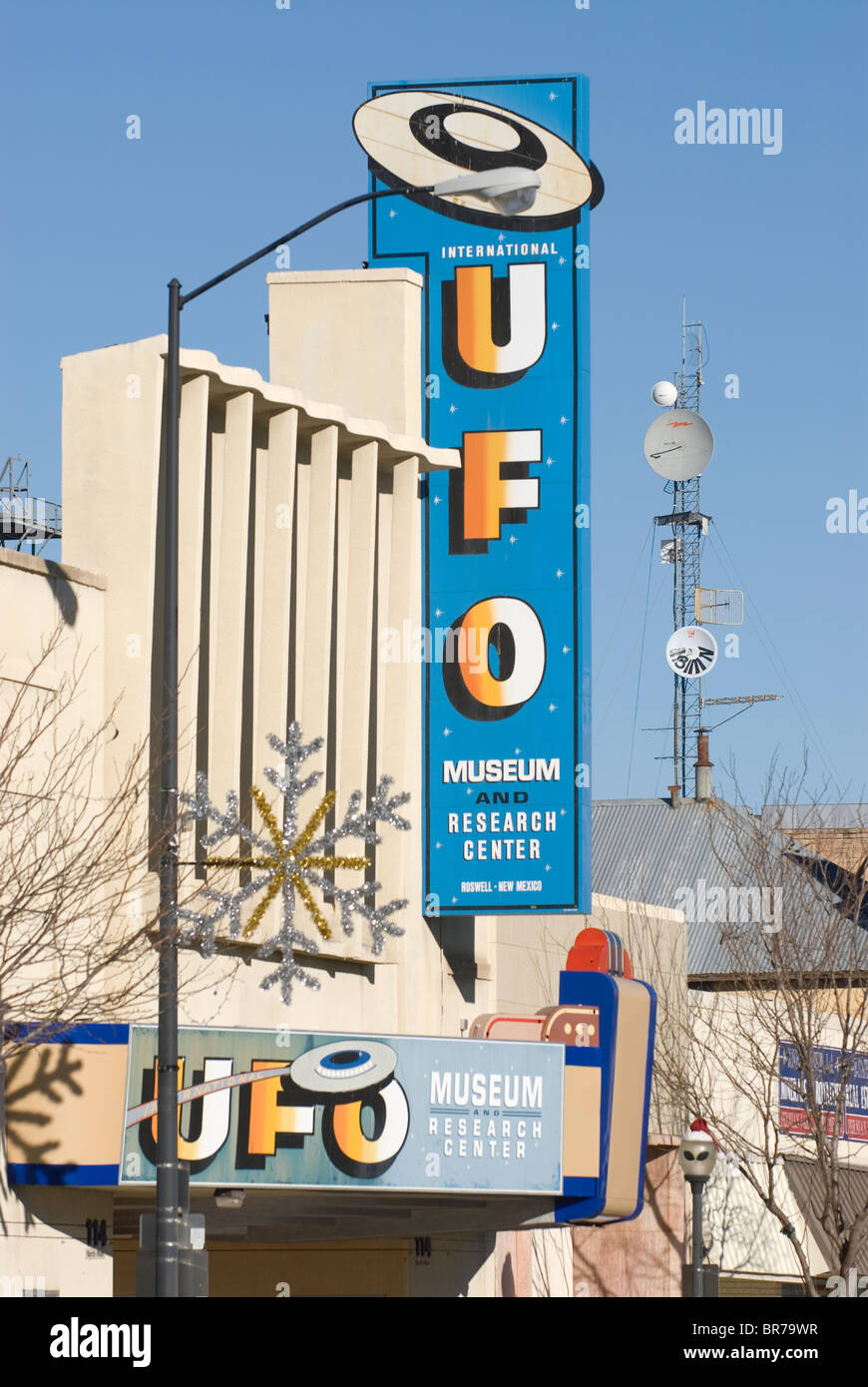 Das International UFO Museum and Research Center in Roswell, New Mexico. Stockfoto
