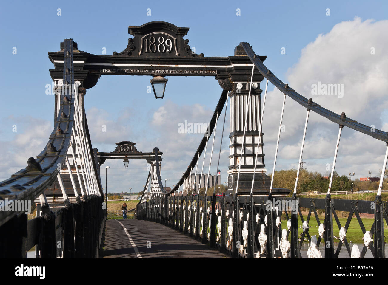 Die Fähre-Brücke über den Fluss Trent, Stapenhill, Burton-Upon-Trent, Staffordshire, England Stockfoto