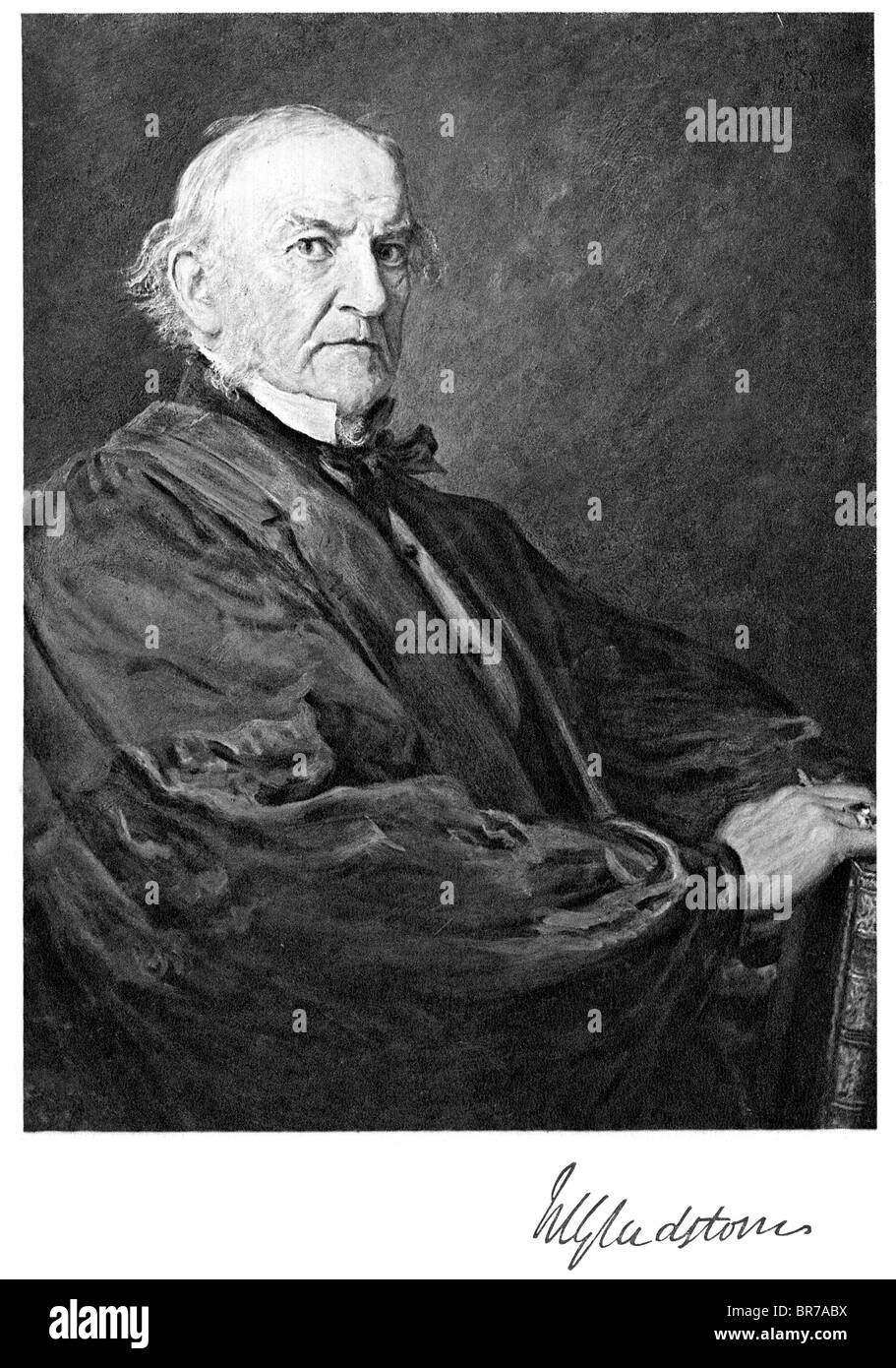 William Ewart Gladstone britischen Liberalen Staatsmann. In einer Karriere, die länger als 60 Jahre diente er als Premierminister viermal. Stockfoto