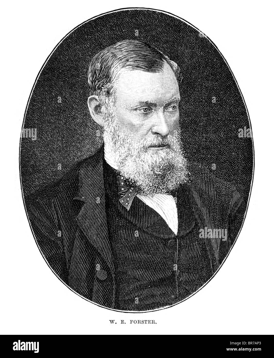 William Edward Forster ein britischer Industrieller, Philanthrop und liberale Partei Staatsmann. Stockfoto