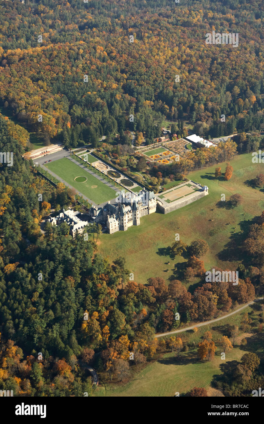 Luftaufnahme des Biltmore House in Asheville NC Stockfoto