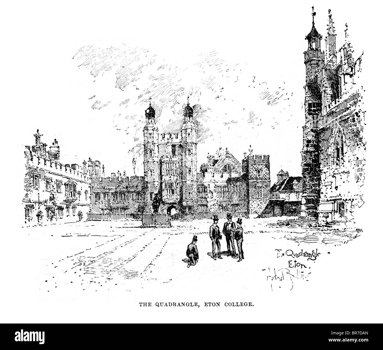 Das Viereck Eton Collage Stockfoto