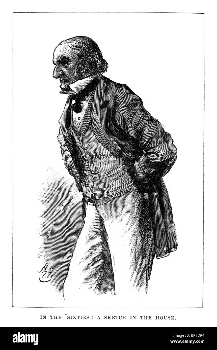 William Ewart Gladstone in den Häusern der Commons Stockfoto