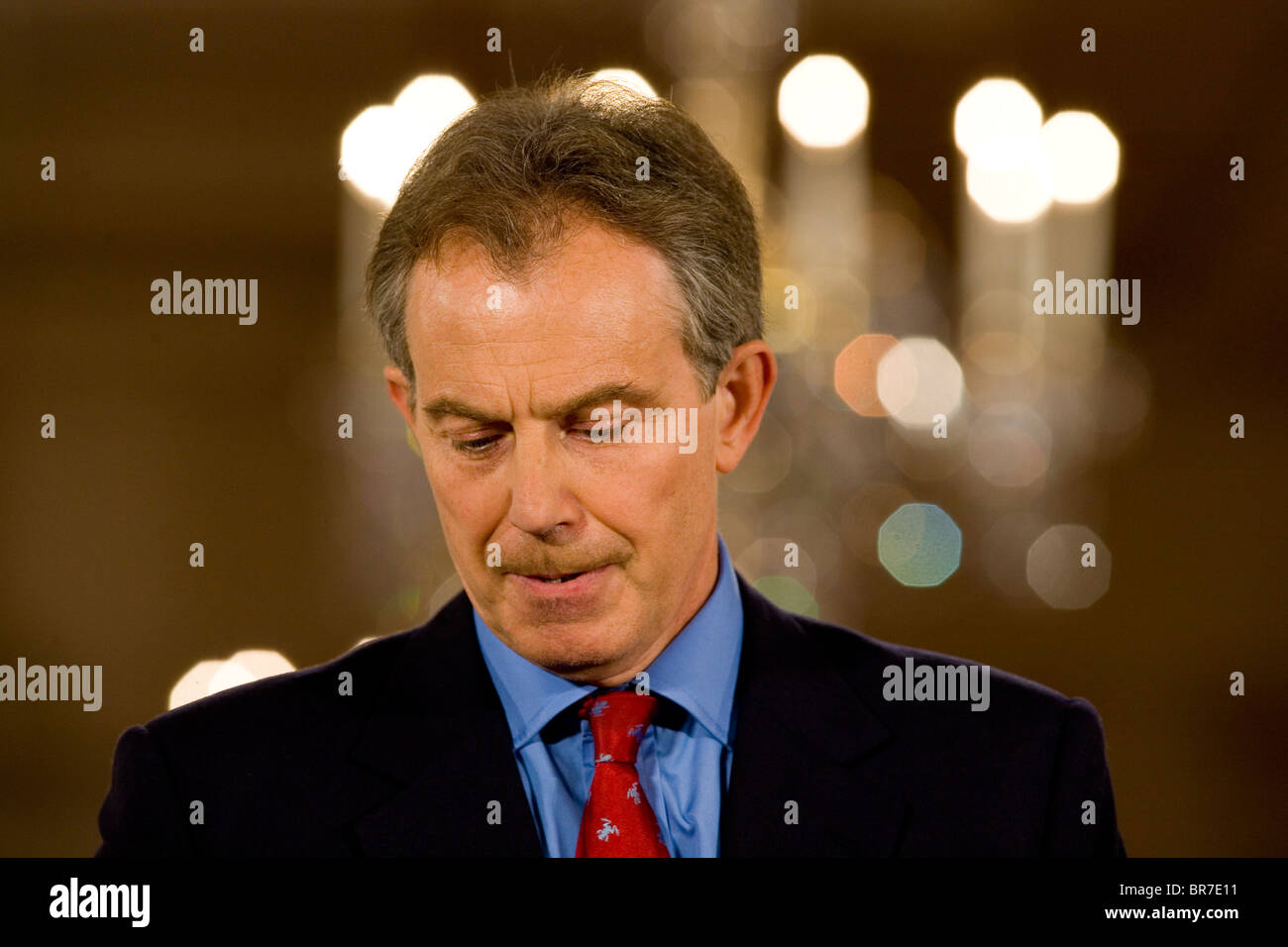 Tony Blair im Weißen Haus. Stockfoto