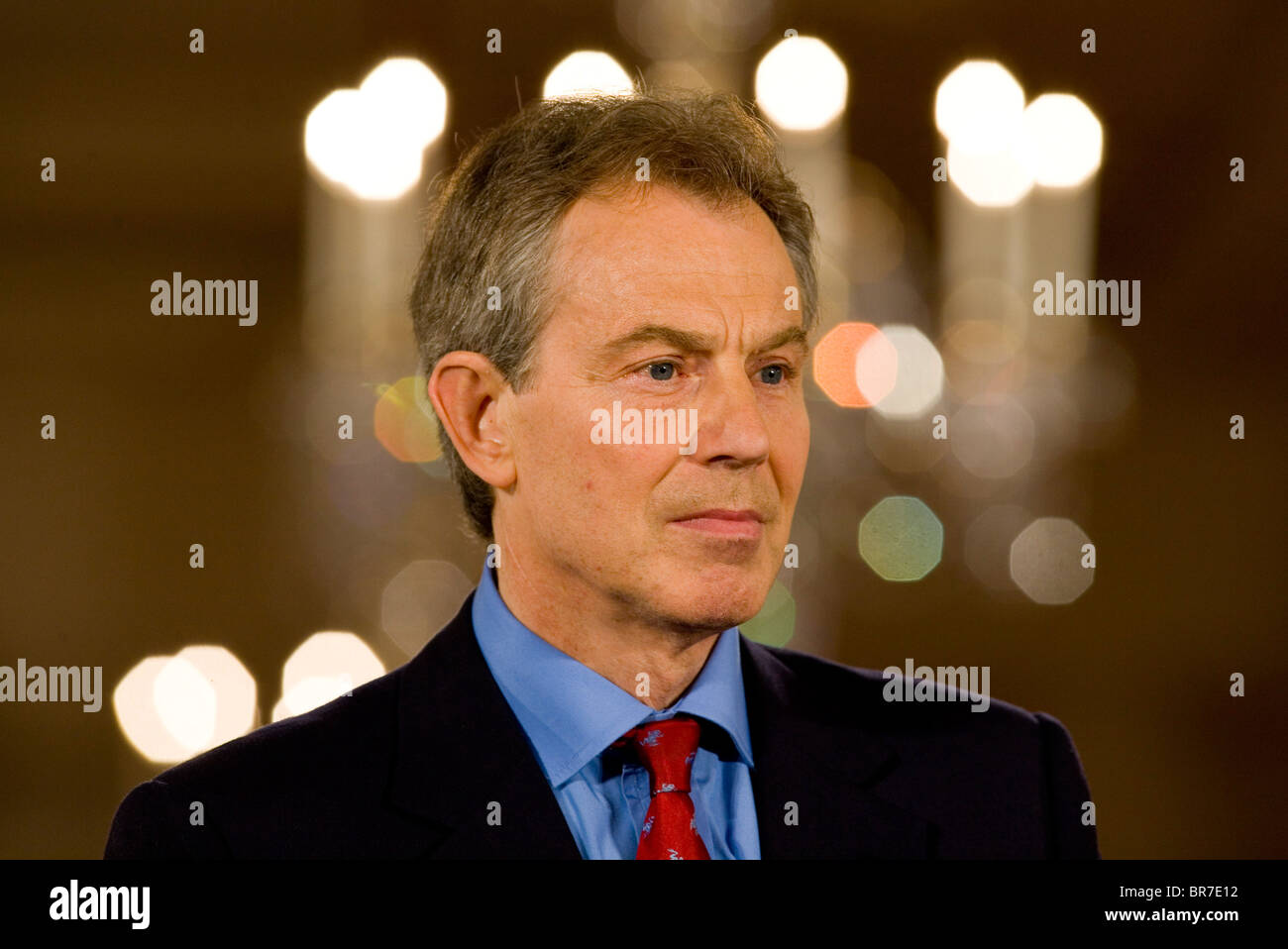 Tony Blair im Weißen Haus. Stockfoto