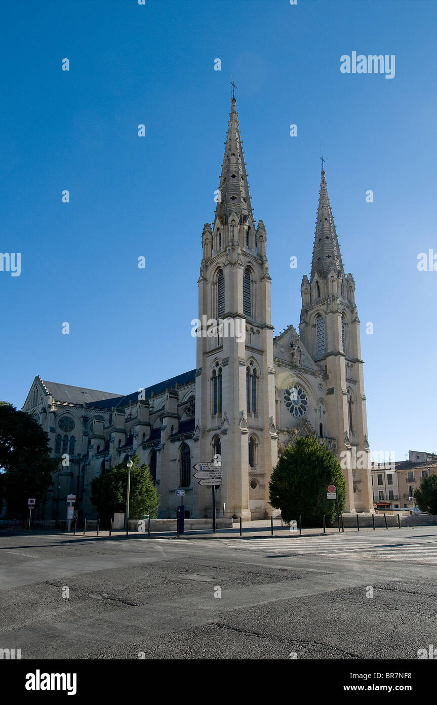 Die Kirche von Saint Baudile. Nîmes, Languedoc-Roussillon, Frankreich Stockfoto