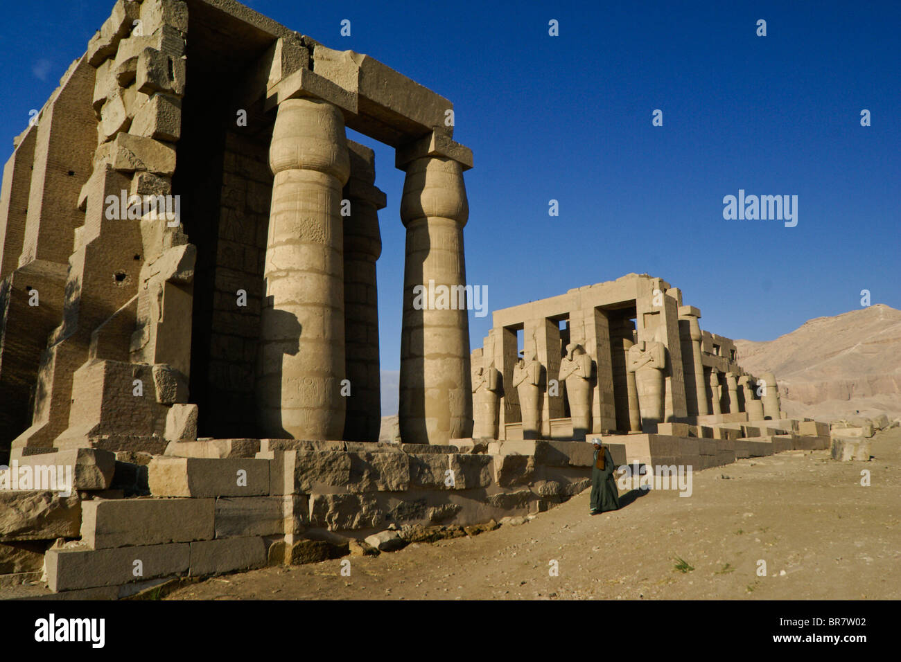 Das Ramesseum, West Bank, Luxor, Ägypten Stockfoto