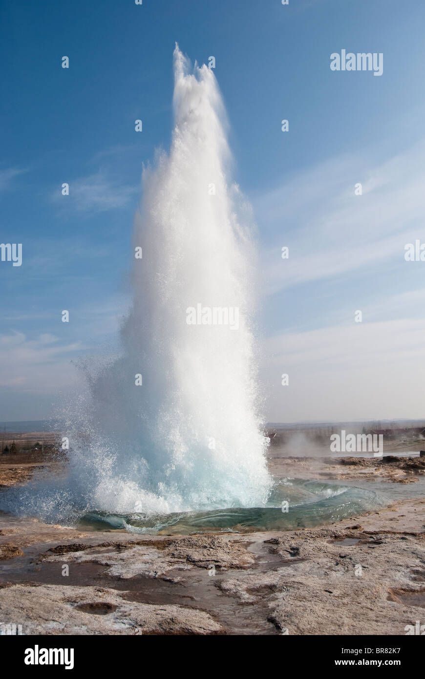 Strokkur Geysir Island Stockfoto