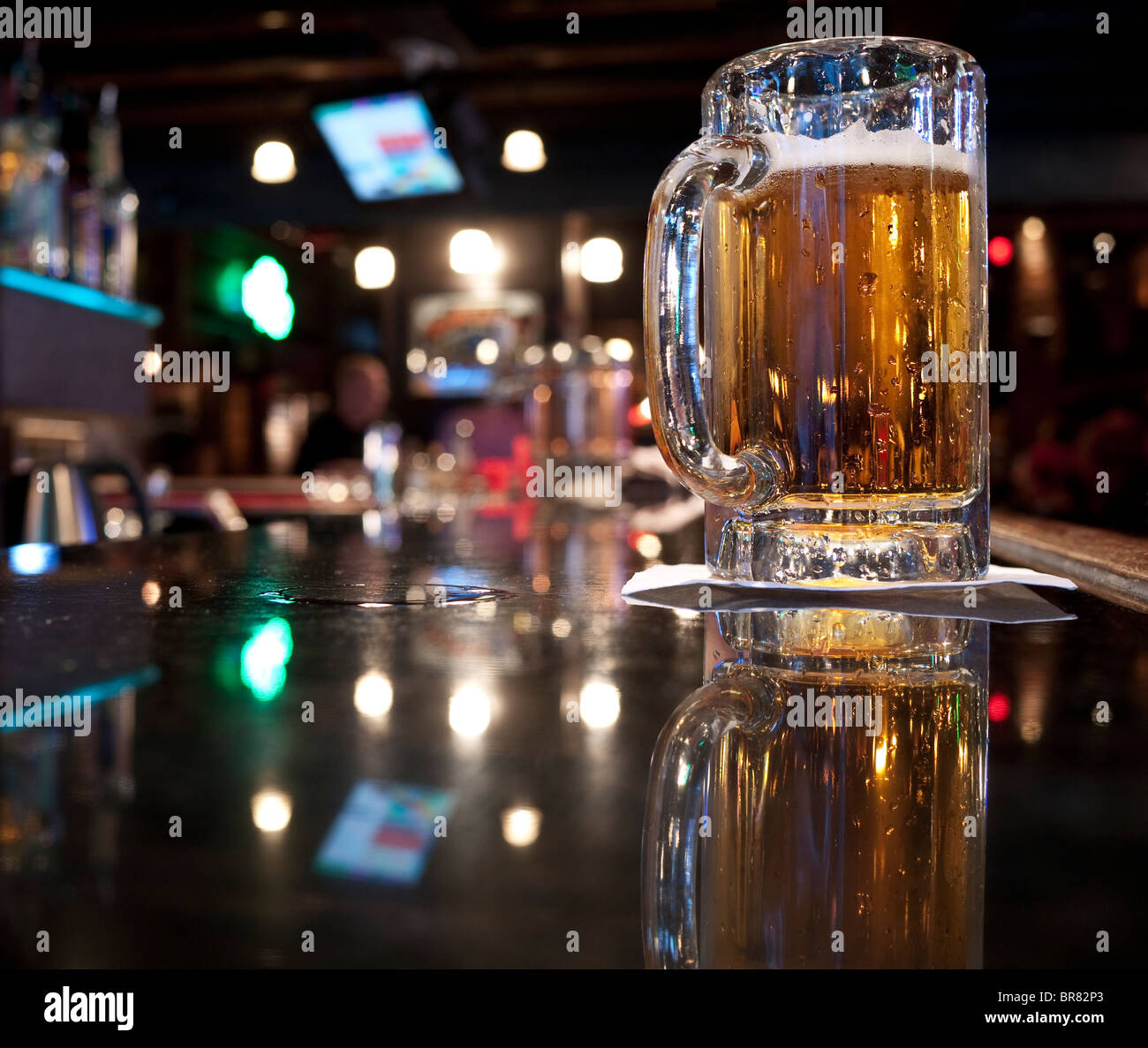 Pint Bier in einem Pub in Vancouver, Kanada Stockfoto