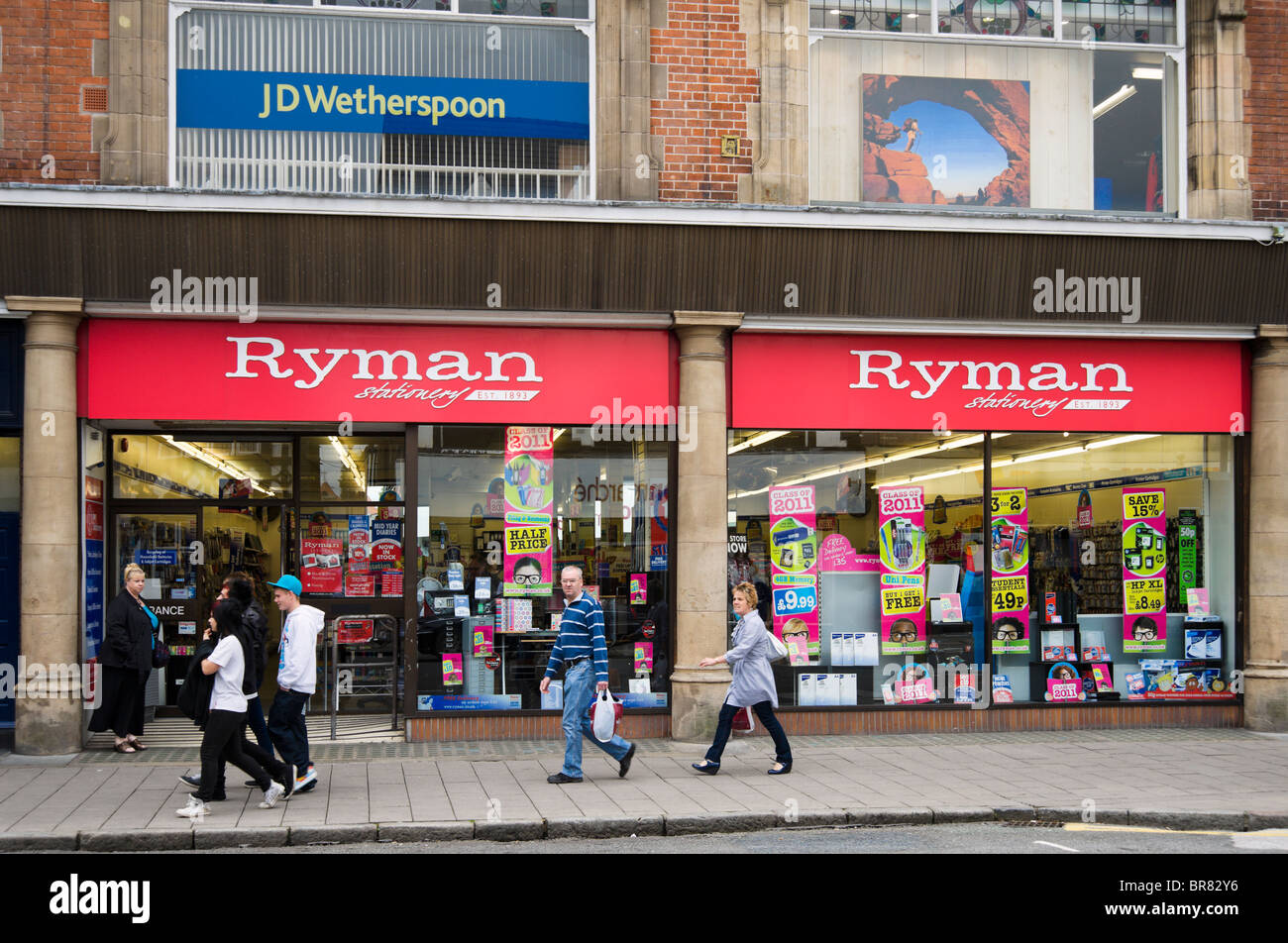 Ryman Briefpapier speichern in Chester Stadtzentrum, Cheshire, England, UK Stockfoto