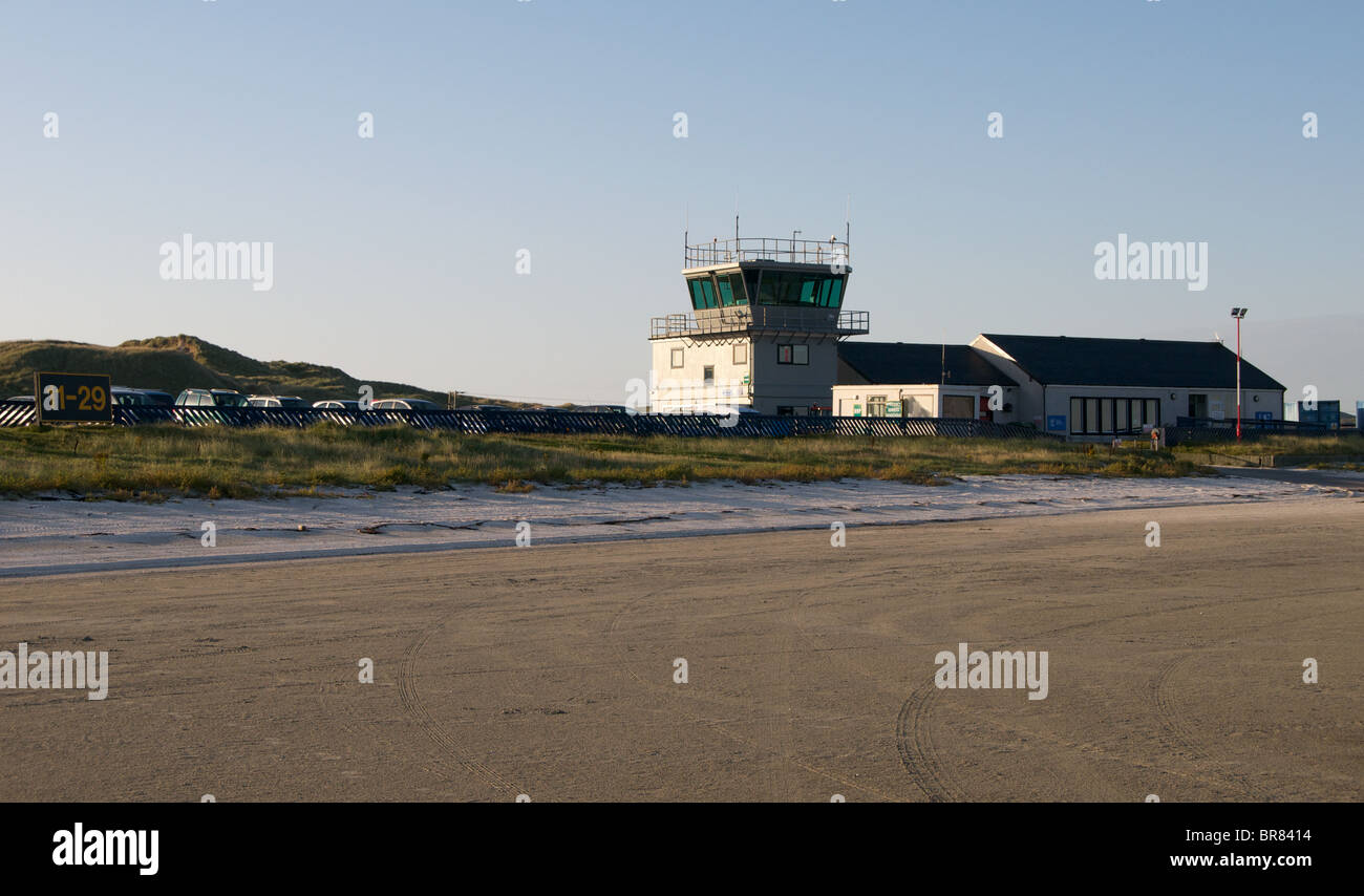 Barra Airport auf der Isle of Barra, äußeren Hebriden, Schottland Stockfoto