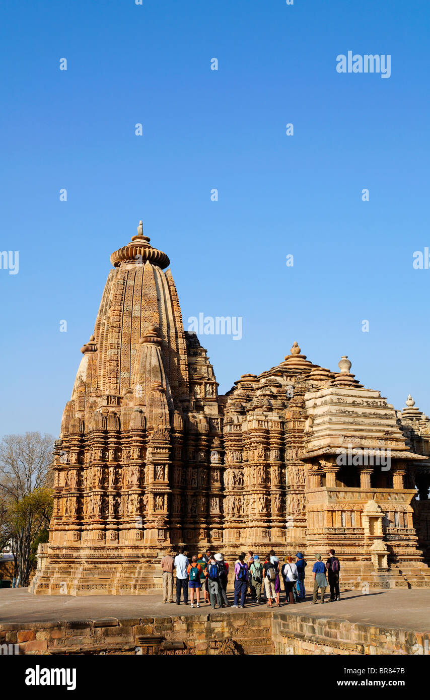 Devi Jagadambi Tempel, Khajuraho, Madhya Pradesh, Indien Stockfoto