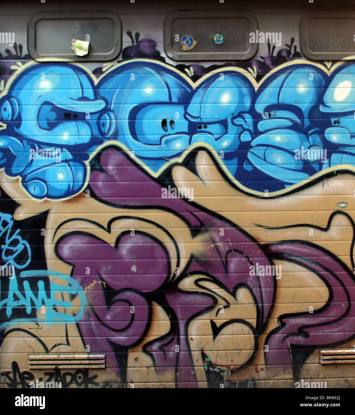 Streetart Grafitti Amsterdam, Holland, Niederlande Stockfoto