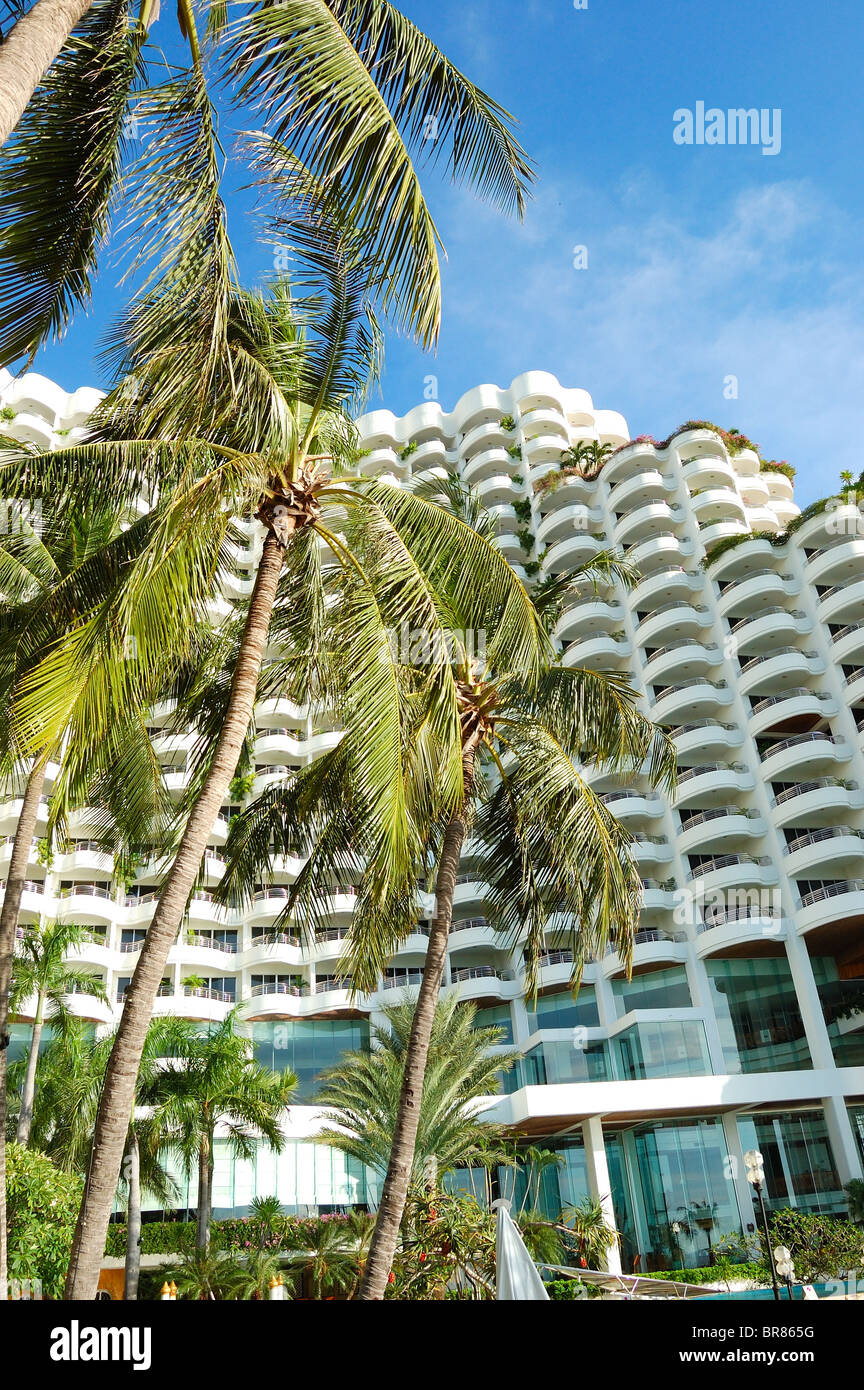 Palmen im Luxushotel, Pattaya, Thailand Stockfoto