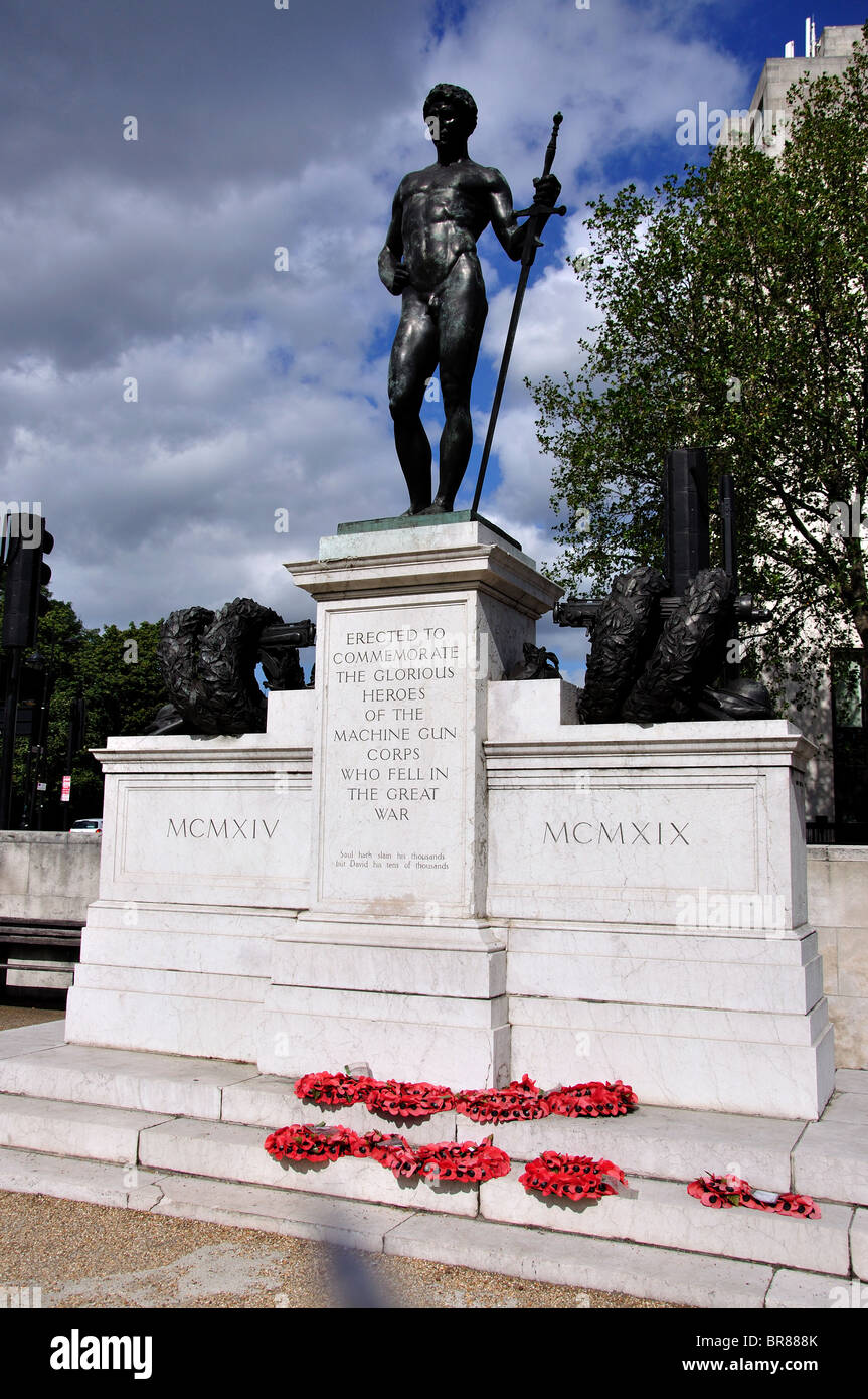 Machine Gun Corps WW. I.-Denkmal, Hyde Park Corner, City of Westminster, Greater London, England, Vereinigtes Königreich Stockfoto